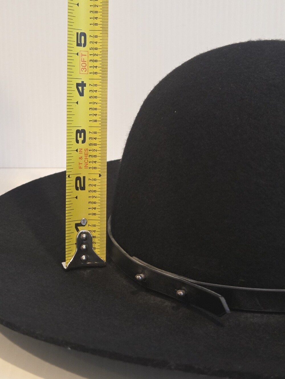 Black Wool Wide Brim Floppy Hat 3” Brim Boho Style Felt Soft Crown Womens Medium - Picture 9 of 12